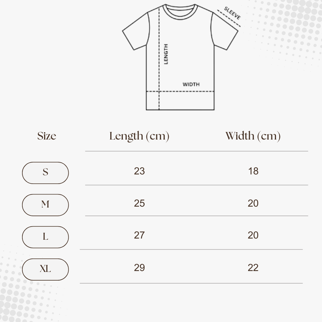 Size chart for Biker Jacket - TA12
