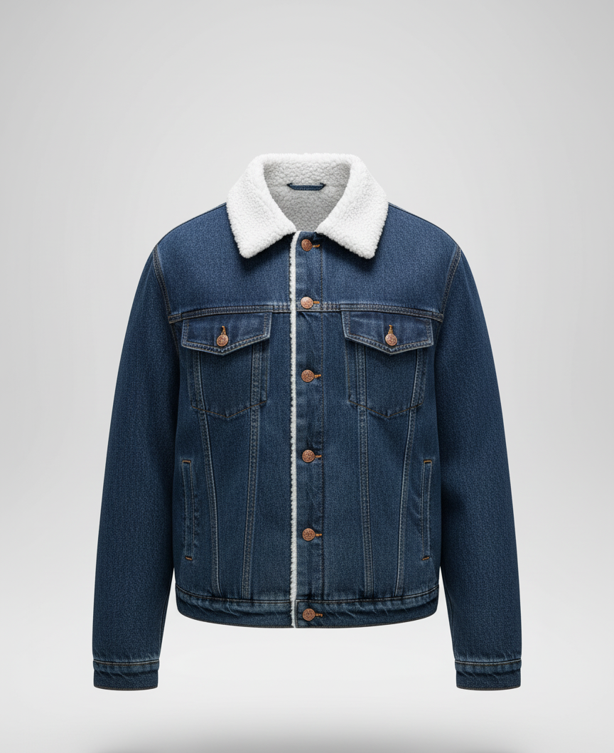 Men's Denim Jacket (Dark Blue)