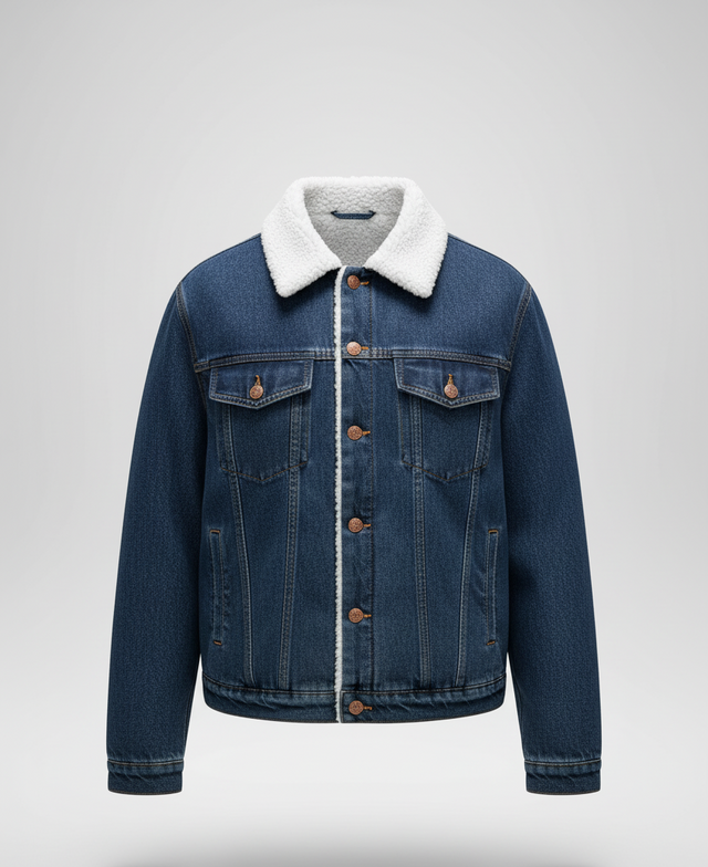 Men's Denim Jacket (Dark Blue)