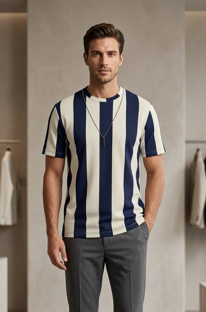 Men's Retro Shirt (Blue)