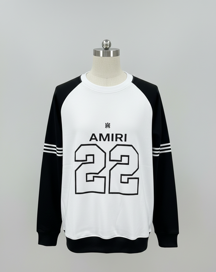 Amiri Sports Pullover (Black and White)