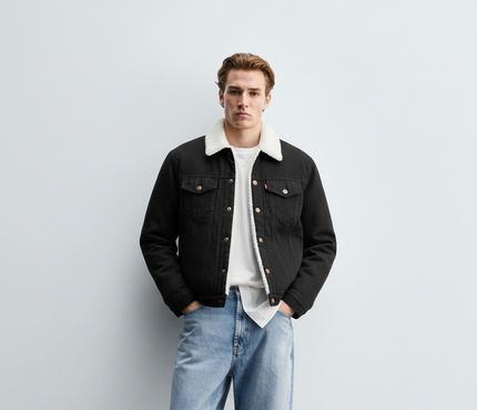 Men's Denim Jacket (Dusky Black)