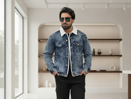Men's Denim Jacket (Washed Out Blue)