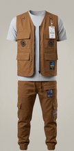 Men's Cargo Co-ord (Brown)