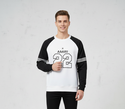 Amiri Sports Pullover (Black and White)