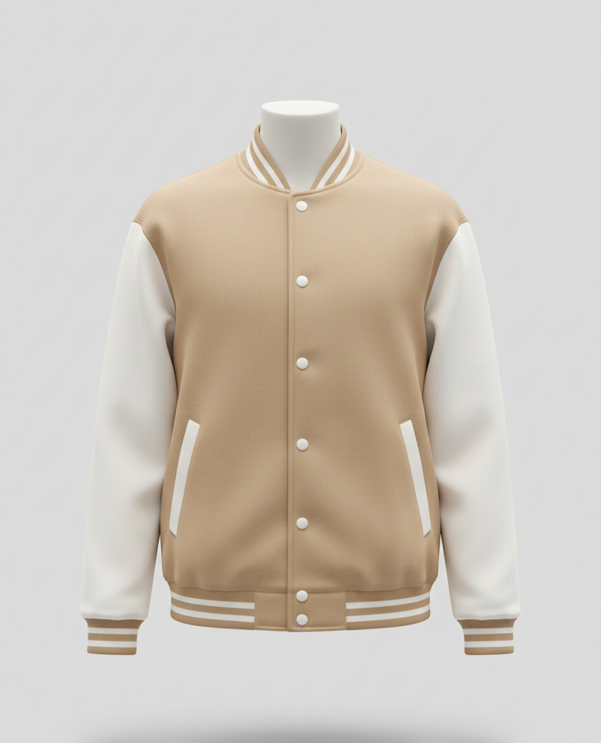 Baseball  Jacket (Beige)