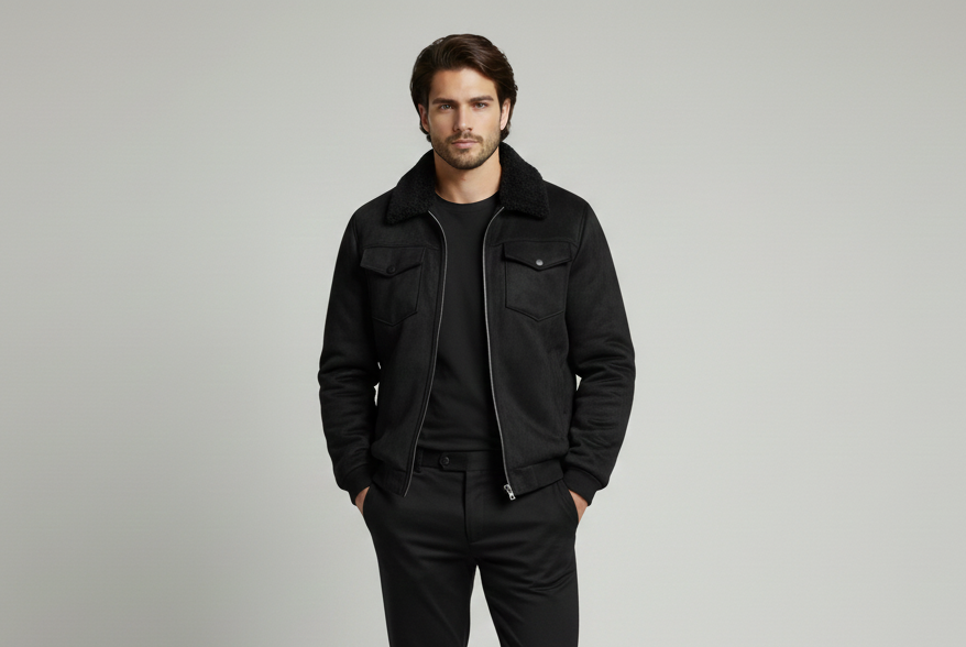 Suede Jacket (Black)