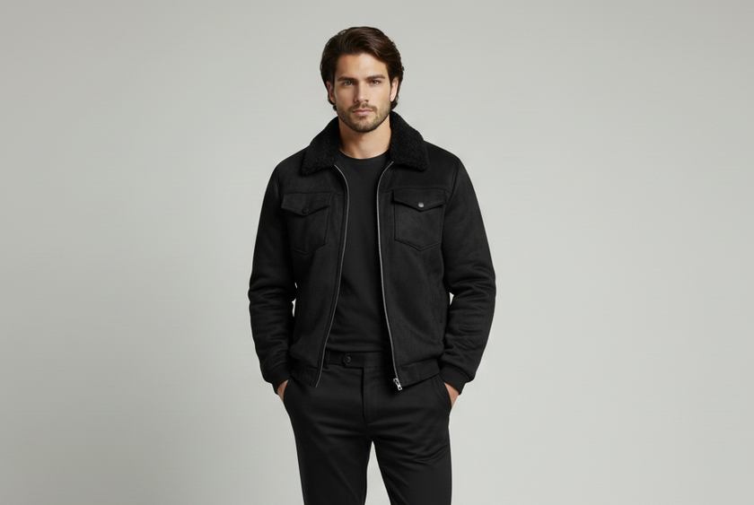 Suede Jacket (Black)