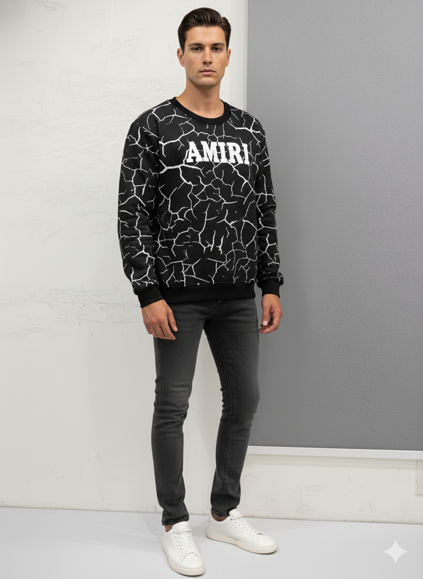 Combo Pack of 2 - Cracked Earth & Monochrome Sweatshirt