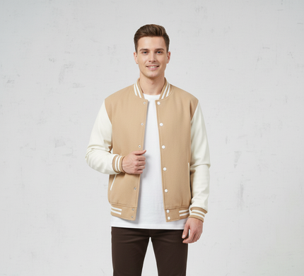 Baseball  Jacket (Beige)