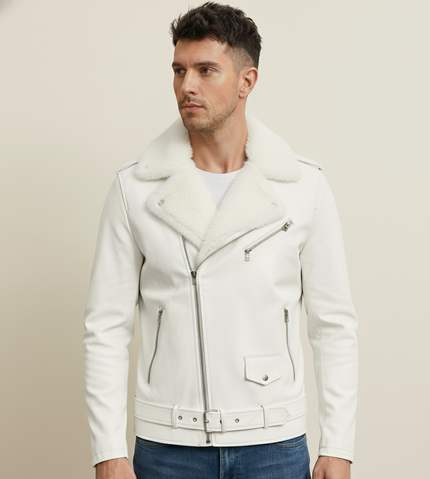 White Biker Jacket