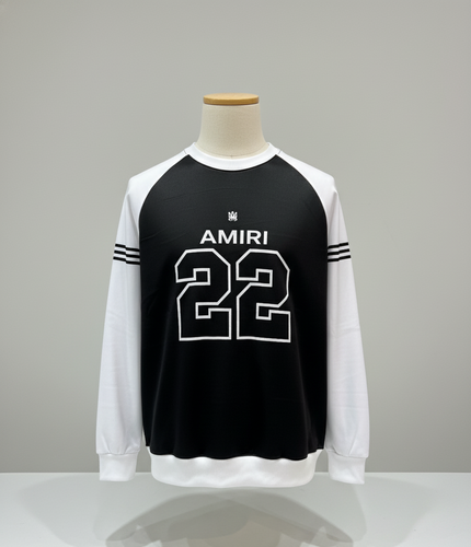 Amiri Sports Pullover (Black and White)