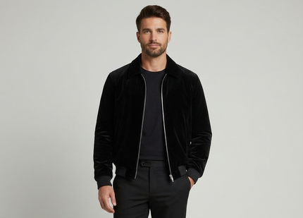 Korean Black Velvet Jacket