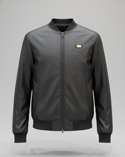 Black Leather Jacket - PB101