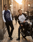Combo Pack of 2 - Crackle Print Crewneck Sweatshirt Pair