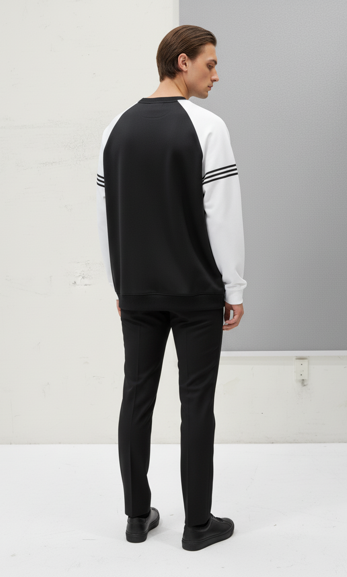 Combo Pack of 2 - Crackle Print Crewneck Sweatshirt Pair