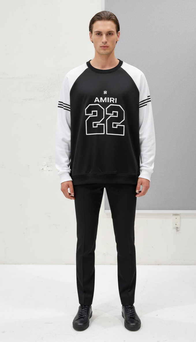 Combo Pack of 2 - Crackle Print Crewneck Sweatshirt Pair