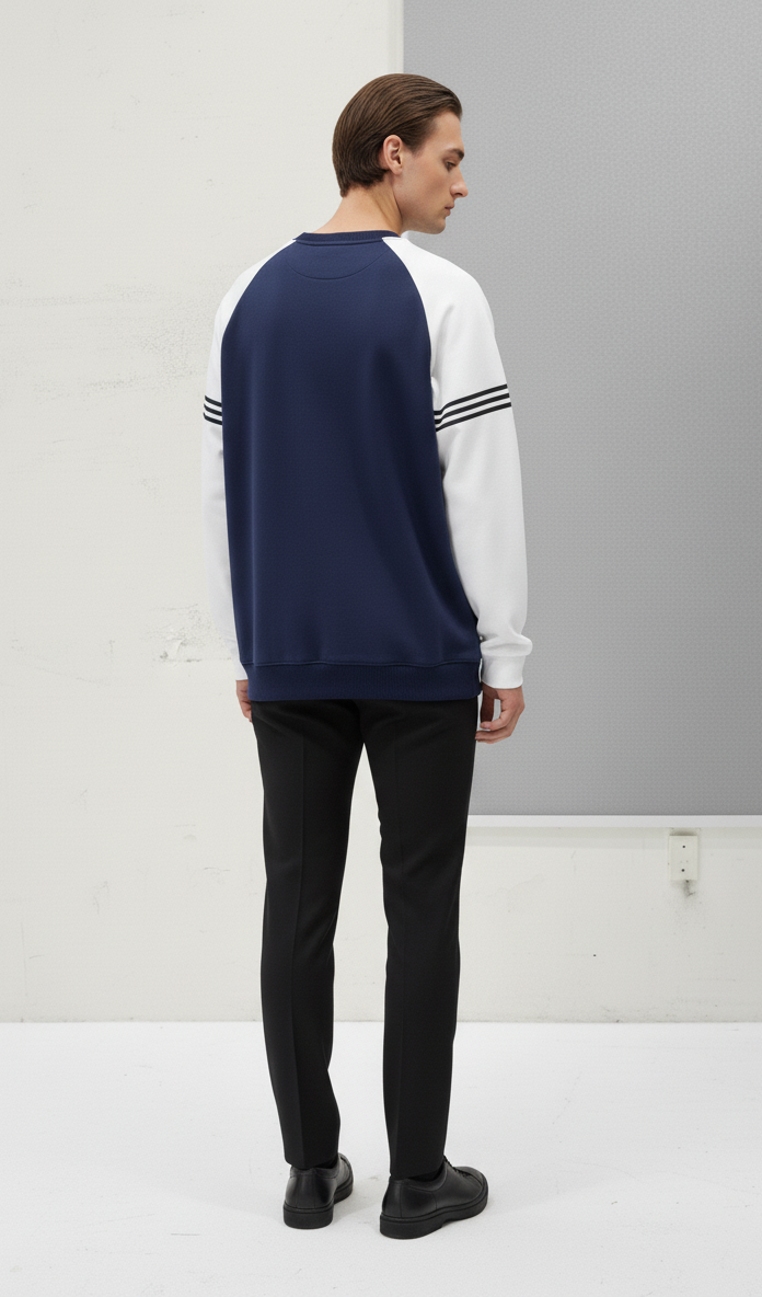 Combo Pack of 2 - Crackle Print Crewneck Sweatshirt Pair