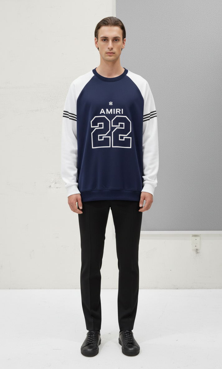 Combo Pack of 2 - Crackle Print Crewneck Sweatshirt Pair