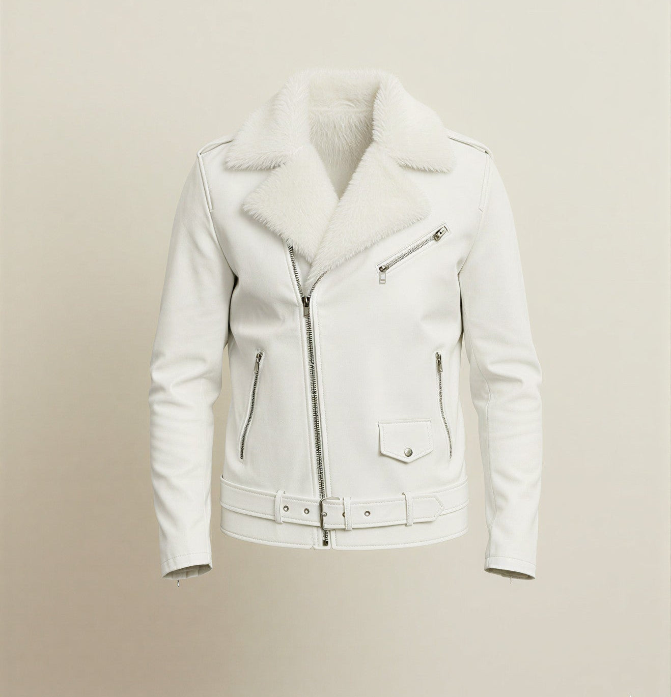 White Biker Jacket