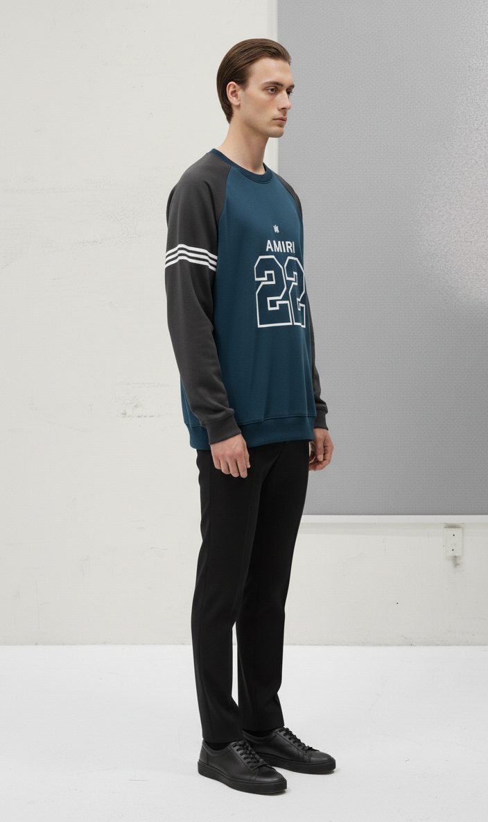 Combo Pack of 2 - Crackle Print Crewneck Sweatshirt Pair