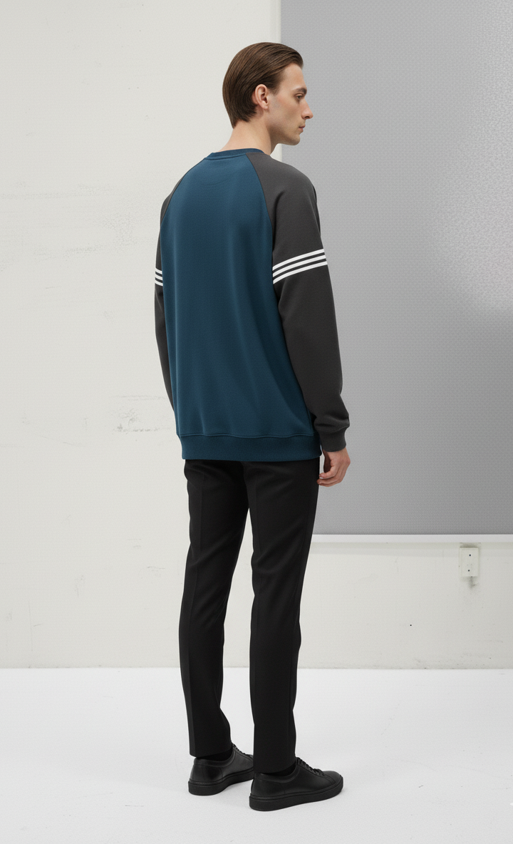 Combo Pack of 2 - Crackle Print Crewneck Sweatshirt Pair