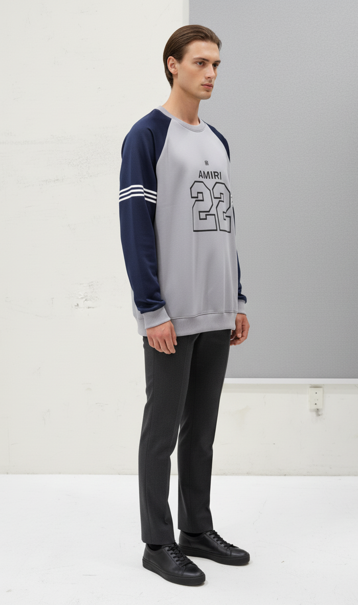 Combo Pack of 2 - Crackle Print Crewneck Sweatshirt Pair