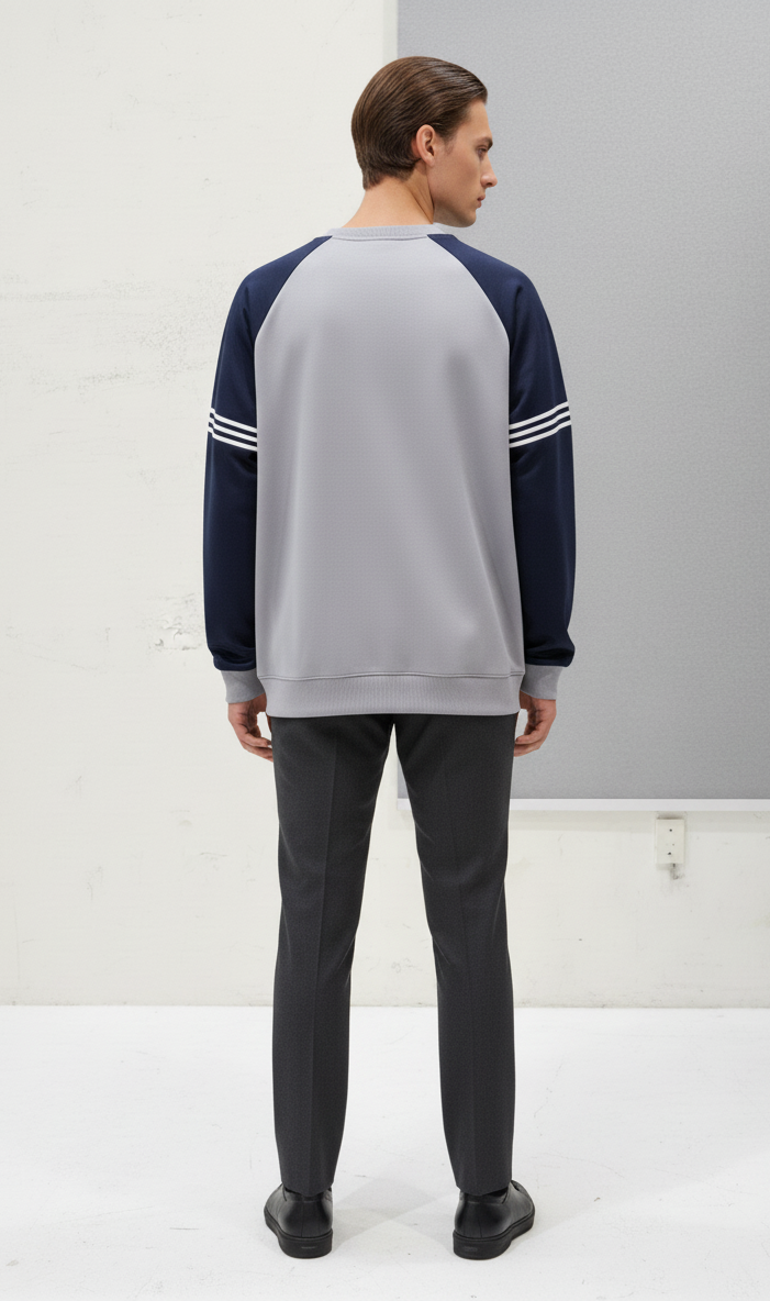 Combo Pack of 2 - Crackle Print Crewneck Sweatshirt Pair