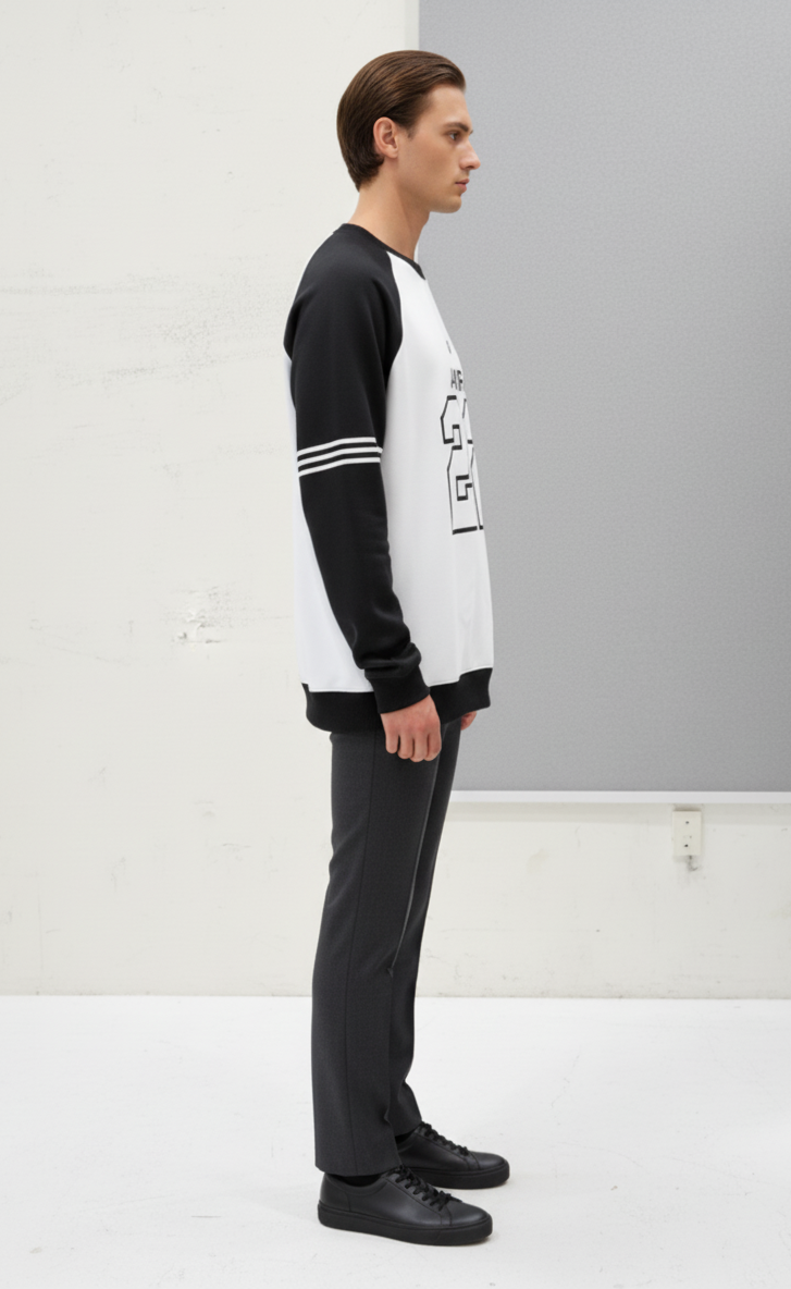 Combo Pack of 2 - Crackle Print Crewneck Sweatshirt Pair